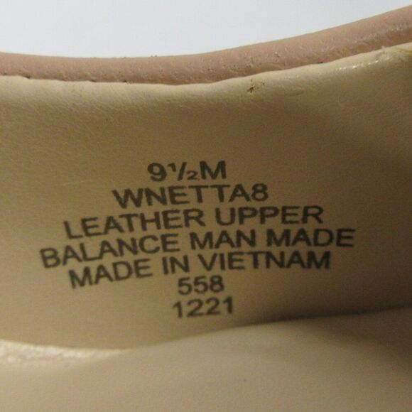 NINE WEST Etta Leather Pumps Shoes Womens 9.5 Nude Tan Pointed Toe Stiletto Heel - Picture 7 of 15